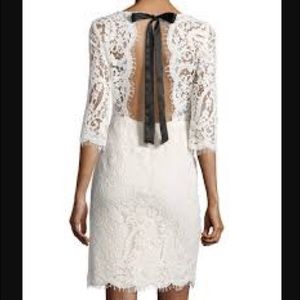 NWT Nicole Miller white lace sheath cocktail dress